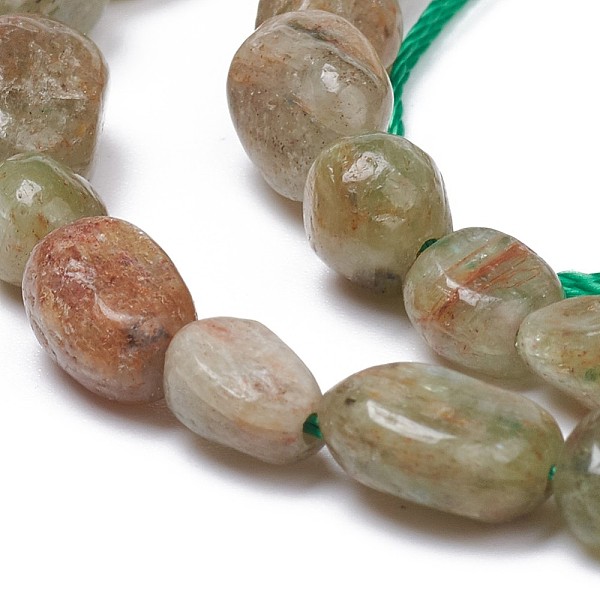 

PandaHall Natural Green Quartz Beads Strands, Nuggets, Tumbled Stone, 5~10x4~5x3~4mm, Hole: 0.8mm, about 61pcs/strand, 15.35 inch(39cm)...