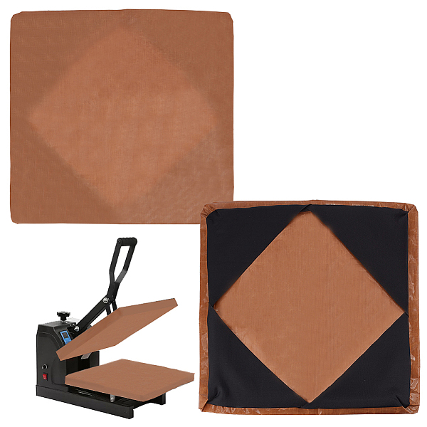 

PandaHall PTFE Coated Protection Cover, for Heat Press Machine, Square, Peru, 400x408x1.5mm Cloth Square Brown