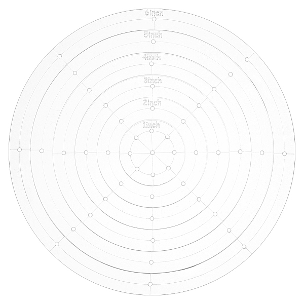 

PandaHall BENECREAT 6Pcs Round Quilting Template Set, 1/2/3/4/5/6 inch Acrylic Embroidery Tool, Drawing Line Template for Hand Quilting and..., Clear