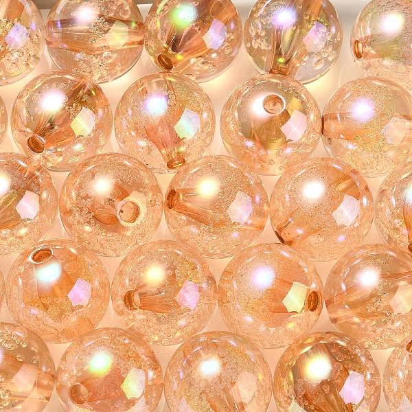 

PandaHall UV Plating Transparent Rainbow Iridescent Acrylic Beads, Bubble Beads, Round, Orange, 15~15.5x15.5~16mm, Hole: 2.6~2.7mm Acrylic...