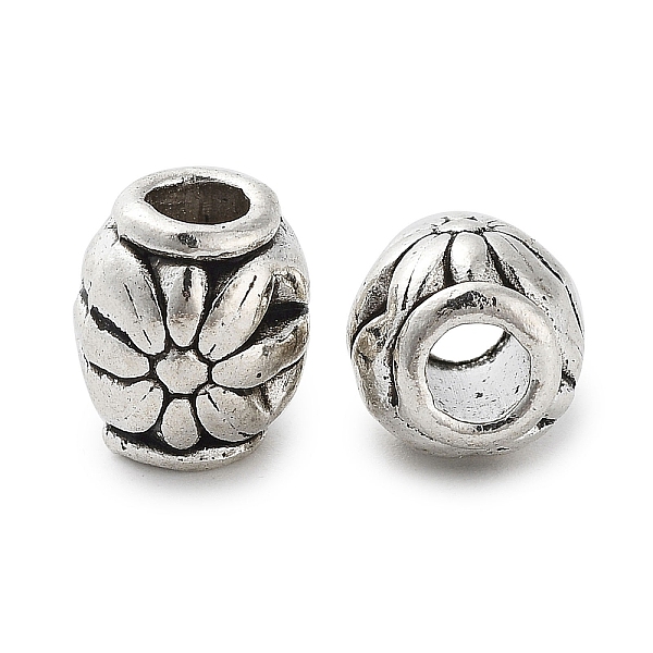 

PandaHall Tibetan Style Alloy Beads, Cadmium Free & Lead Free, Oval with Flower, Antique Silver, 9x8mm, Hole: 3.3mm, about 667pcs/1000g...