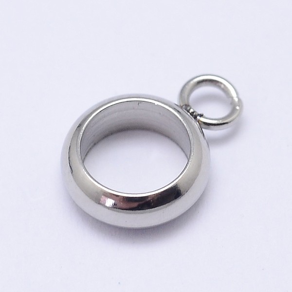 

PandaHall 304 Stainless Steel Tube Bails, Loop Bails, Ring, Stainless Steel Color, 10x7x2.5mm, Hole: 2mm 304 Stainless Steel Ring