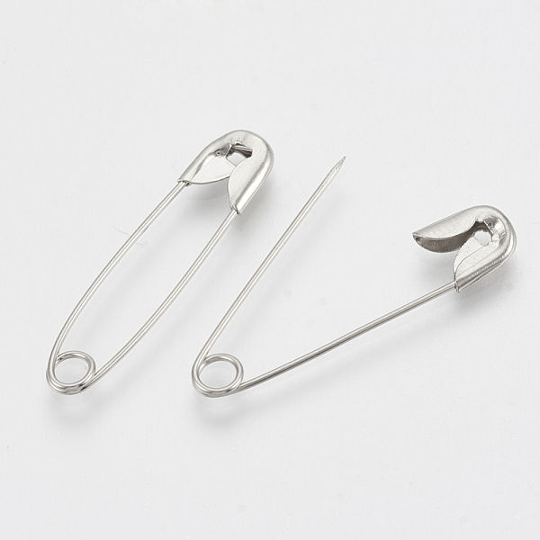 

PandaHall Iron Safety Pins, Platinum, 54~56x10~12x1mm, 500pcs/box Iron