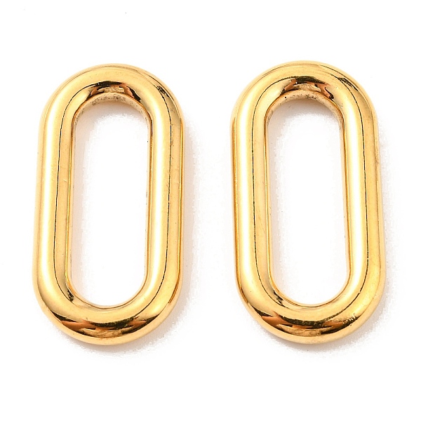 

PandaHall Vacuum Plating 304 Stainless Steel Linking Rings, Oval, Golden, 29.5x15x4mm, Inner Diameter: 7x22mm 304 Stainless Steel Oval