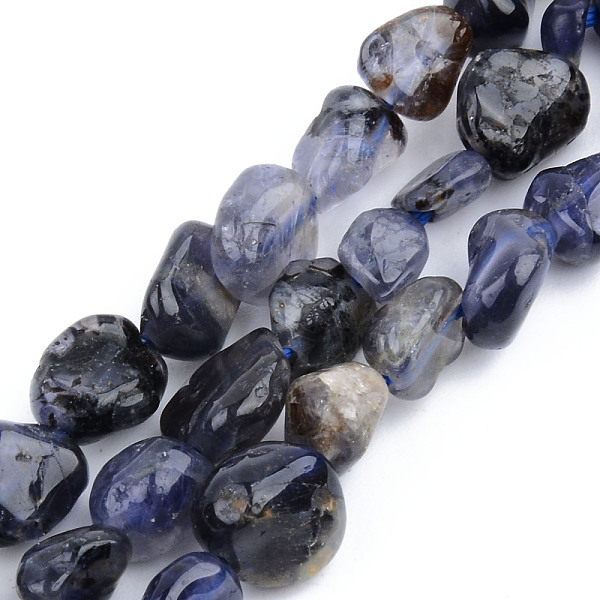 

PandaHall Natural Kyanite/Cyanite/Disthene Beads Strands, Tumbled Stone, Nuggets, 5~13x5~10x3~8mm, Hole: 1mm, about 40~60pcs/strand, 14.57...