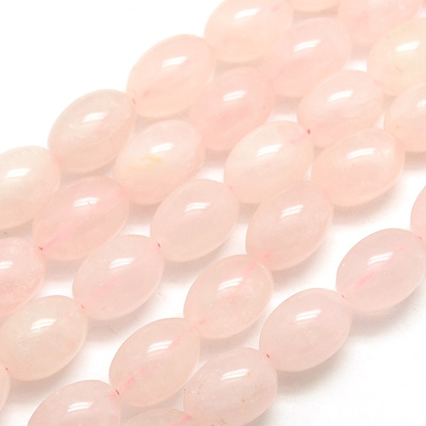 

PandaHall Oval Natural Rose Quartz Beads Strands, 18x13mm, Hole: 1mm, about 22pcs/strand, 15.7 inch Rose Quartz Oval Pink