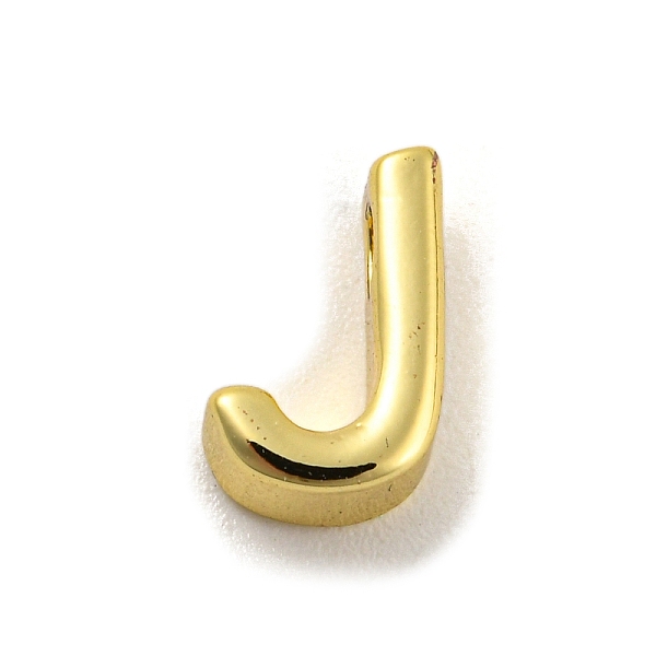 

PandaHall Brass Pendants, Real 18K Gold Plated, Letter J, 8x5x3mm, Hole: 1.2mm Brass Letter J