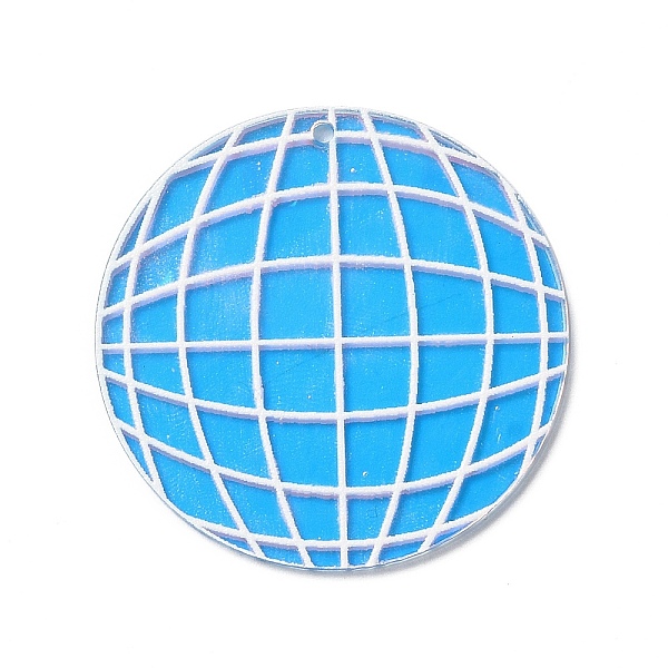 

PandaHall Printed Acrylic Pendants, Balloon Charm, Deep Sky Blue, 39.8x1.6mm, Hole: 2mm Acrylic Balloon
