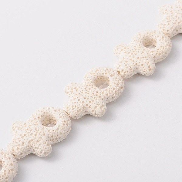 

PandaHall Synthetic Lava Rock Bead Strands, Female Gender Sign, Dyed, White, 38x34x8mm, Hole: 1mm, about 12pcs/strand, 16.1 inch Lava Rock...