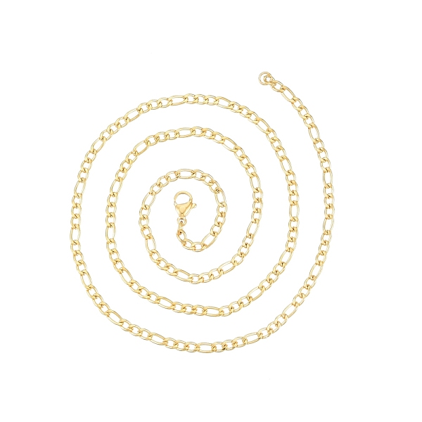 

PandaHall Men's 201 Stainless Steel Figaro Chains Necklace, Golden, 21.65 inch(55cm), Wide: 3mm 201 Stainless Steel