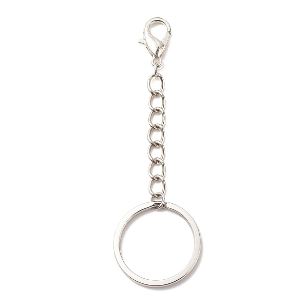 

PandaHall 304 Stainless Steel Keychain, with Iron Twisted Chains Curb Chains, Zinc Alloy Lobster Claw Clasps, Platinum, 7.9cm Stainless...