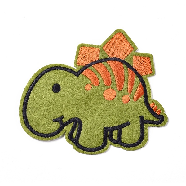 PandaHall Computerized Embroidery Cloth Iron on/Sew on Patches, Costume Accessories, Appliques, Dinosaur, Green, 80x88x1.5mm Cloth Other...