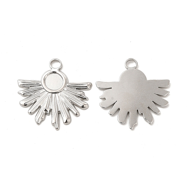 

PandaHall 304 Stainless Steel Pendant Cabochon Settings, Fan, Stainless Steel Color, Tray: 6mm, 26x26x2mm, Hole: 3mm 304 Stainless Steel Fan