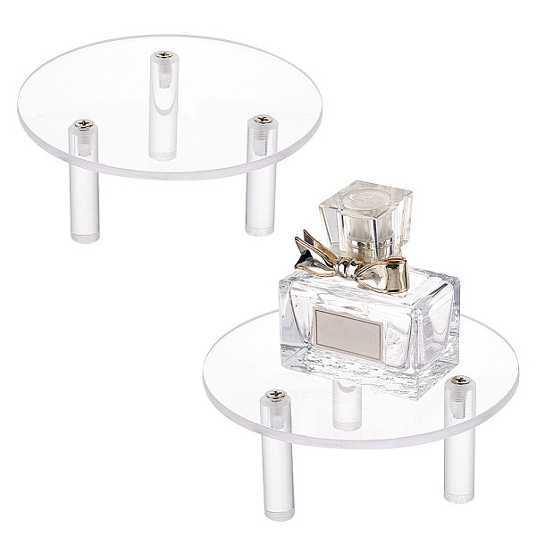 

PandaHall Round Transparent Acrylic Minifigure Display Stands, Model Display Riser for Toys Figures Makeup, Clear, Finish Product: 12x5cm...