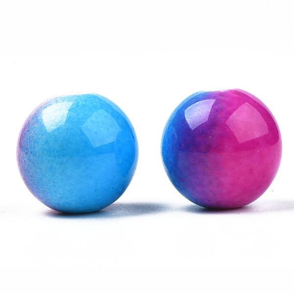 

PandaHall Spray Painted Acrylic Beads, Round, Medium Violet Red, 19x18.5mm, Hole: 3mm, about 110pcs/500g Acrylic Round