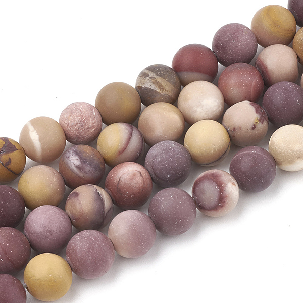 

PandaHall Natural Mookaite Beads Strands, Frosted, Round, 8mm, Hole: 1mm, about 47pcs/strand, 15.5 inch Mookaite Round