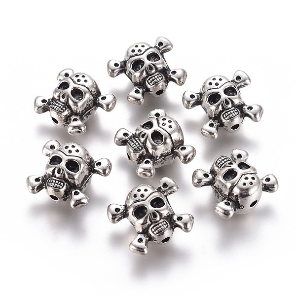 

PandaHall CCB Plastic Beads, Skull, Antique Silver, 23.5x26.5x16.5mm, Hole: 3mm Plastic Skull