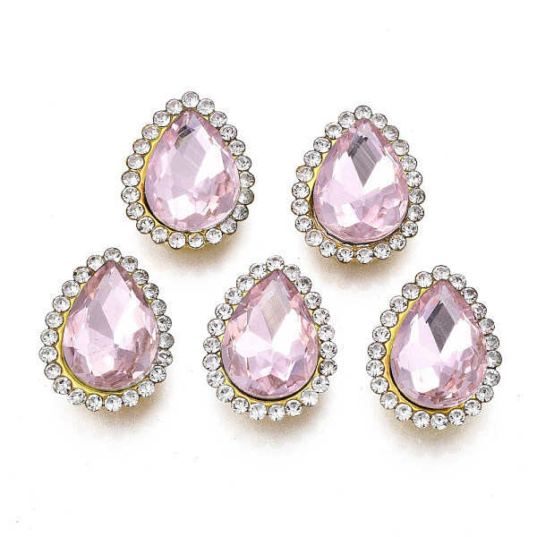 

PandaHall Sew on Rhinestone, Transparent Glass Rhinestone, with Iron Prong Settings, Faceted, Teardrop, Violet, 18x14x7mm, Hole: 1.6mm Glass..., Purple