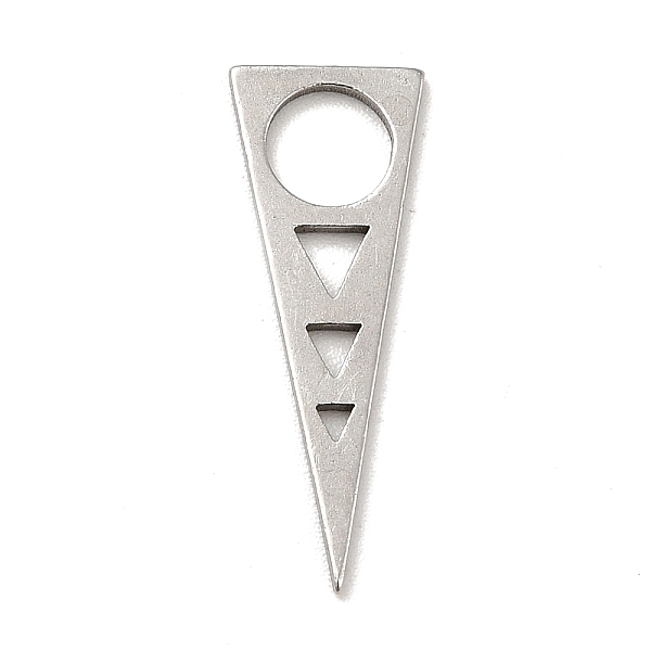 

PandaHall 201 Stainless Steel Pendants, Triangle Charms, Stainless Steel Color, 22x8x1mm, Hole: 5mm 201 Stainless Steel Triangle