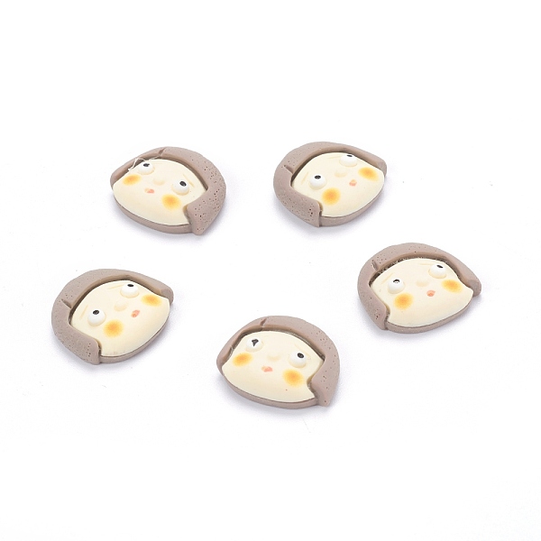 

PandaHall Resin Cabochons, Girl, Light Grey, 19x21x7mm Resin Human