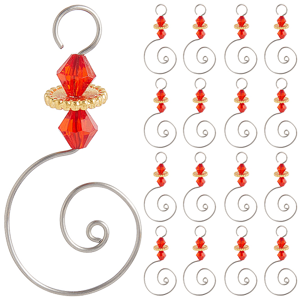 30Pcs Copper Wire Acrylic Ornament Hooks