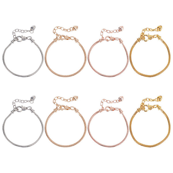 8Pcs 4 Colors Iron European Styles Bracelets