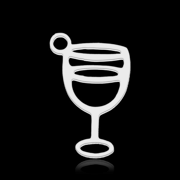 

PandaHall 201 Stainless Steel Pendants, Goblet, Stainless Steel Color, 16x10.5x1mm, Hole: 1.6mm 201 Stainless Steel Tableware