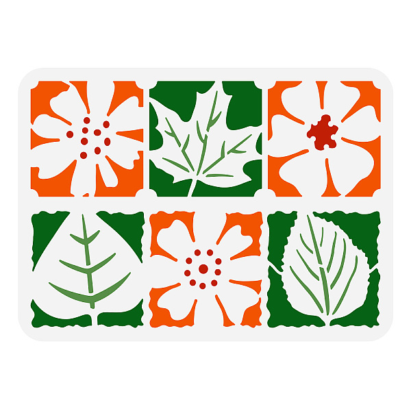 

PandaHall Plastic Drawing Painting Stencils Templates, for Painting on Scrapbook Fabric Tiles Floor Furniture Wood, Rectangle, Leaf Pattern...