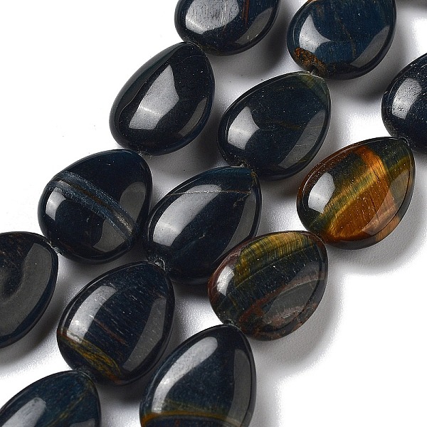 

PandaHall Natural Blue Tiger Eye Beads Strands, Dyed, Flat Teardrop, 17.5~18x13~13.5x6mm, Hole: 1.2~1.4mm, about 11pcs/strand, 7.56''...
