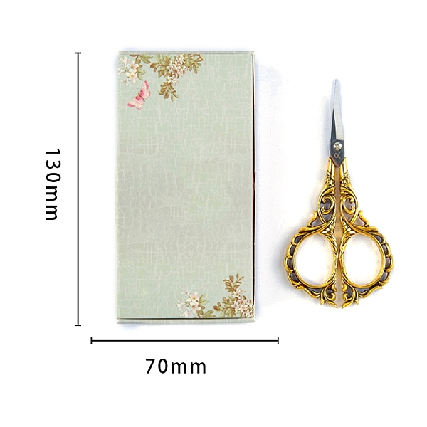 

PandaHall Stainless Steel Flower Scissors, Embroidery Scissors, Sewing Scissors, with Zinc Alloy Handle, Antique Golden, 112.5x53.2mm...