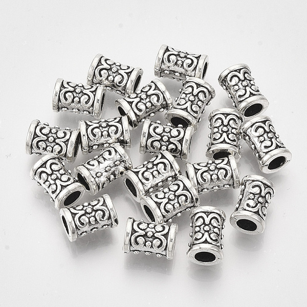 

PandaHall Tibetan Style Alloy Beads, Cadmium Free & Lead Free, Column, Antique Silver, 10x7x6.5mm, Hole: 3.5mm Alloy Column