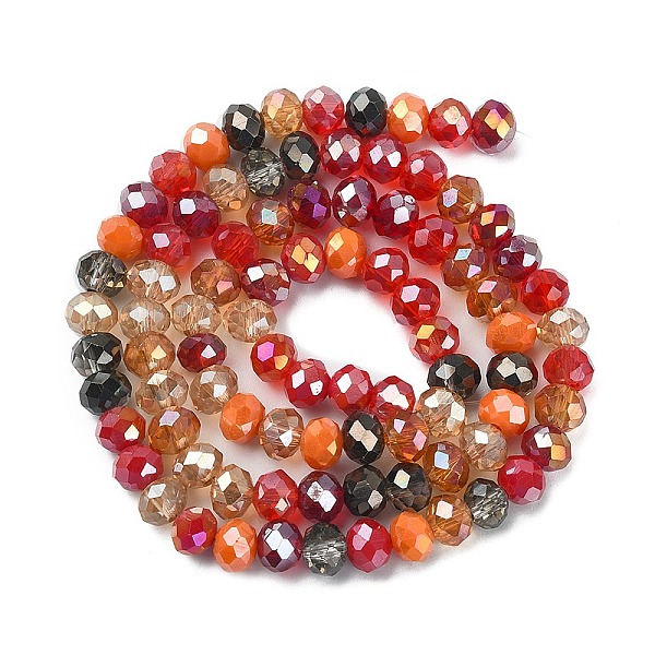 

PandaHall Electroplate Glass Beads Strands, Faceted, Rondelle, Red, 5.5~6x5mm, Hole: 1mm, about 90~92pcs/strand, 16.54 inch~16.93 inch...