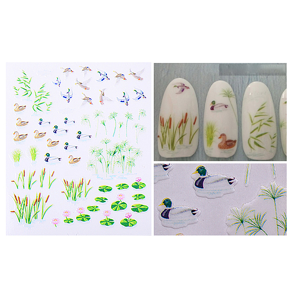 

PandaHall Watermark Slider Gel Nail Art, 3D Flower/Fruit/Animal Nail Design Manicure Tips, for Women Girls Manicure Nail Art Decoration..., Multicolor