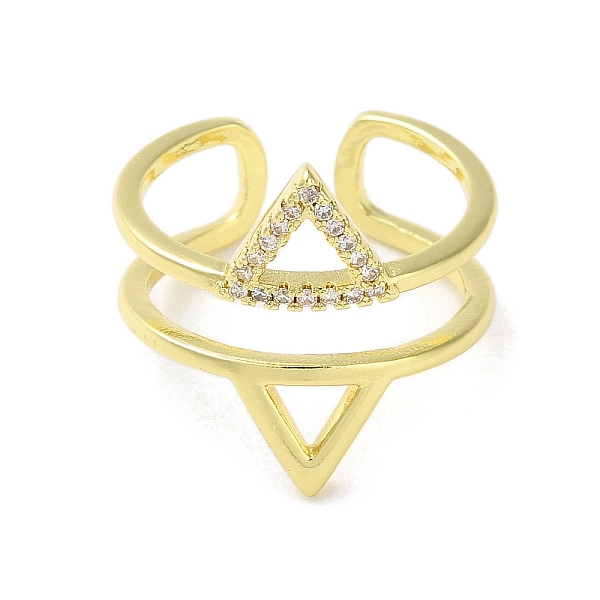 Brass Triangle Open Cuff Ring