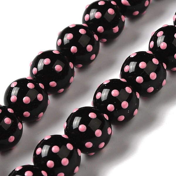 

PandaHall Handmade Bumpy Lampwork Beads Strands, with Enamel, Round, Black, 11~11.5x12~12.5x12~12.5mm, Hole: 1.7mm, about 30pcs/strand...