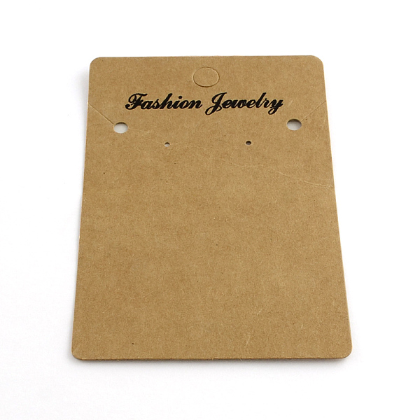 

PandaHall Rectangle Shape Cardboard Earring Display Cards, Camel, 100x65x0.5mm Paper Rectangle Brown