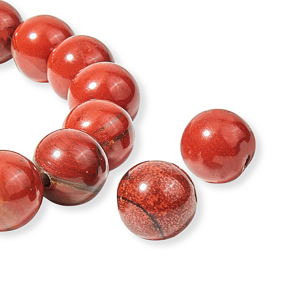 OLYCRAFT 96pcs 8mm Natural Red Agate Beads Red Marble Bead Strands Round Loose Gemstone Beads Energy Stone For Bracelet Necklace Jewelry...