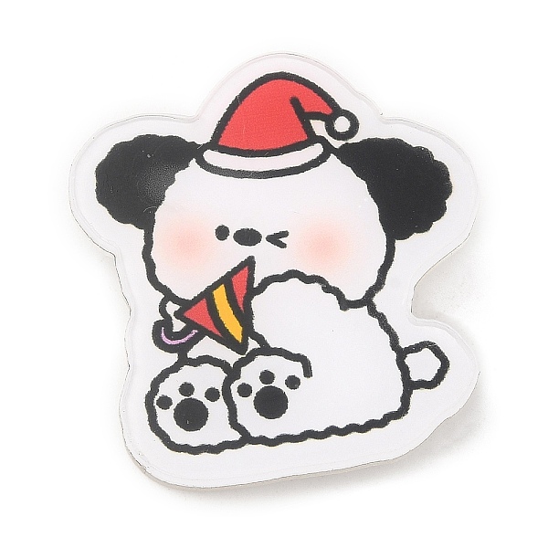 

PandaHall Christmas Dog Acrylic Brooches, with 201 Stainless Steel Pins, Red, 31.5x29.5x6.5mm Acrylic Dog Red