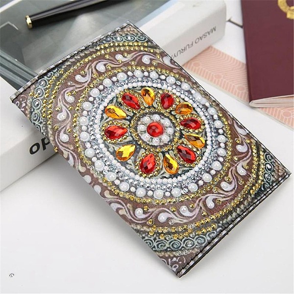 

PandaHall DIY Diamond Painting Passport Cover Kits, including Resin Rhinestones, Diamond Sticky Pen, Tray Plate and Glue Clay, Colorful...