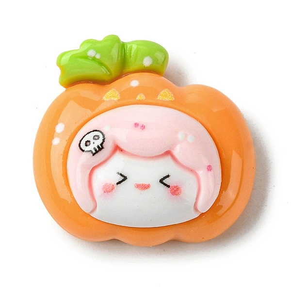 

PandaHall Halloween Theme Opaque Resin Decoden Cabochons, Pumpkin, 22x23x10.5mm Resin Pumpkin Orange