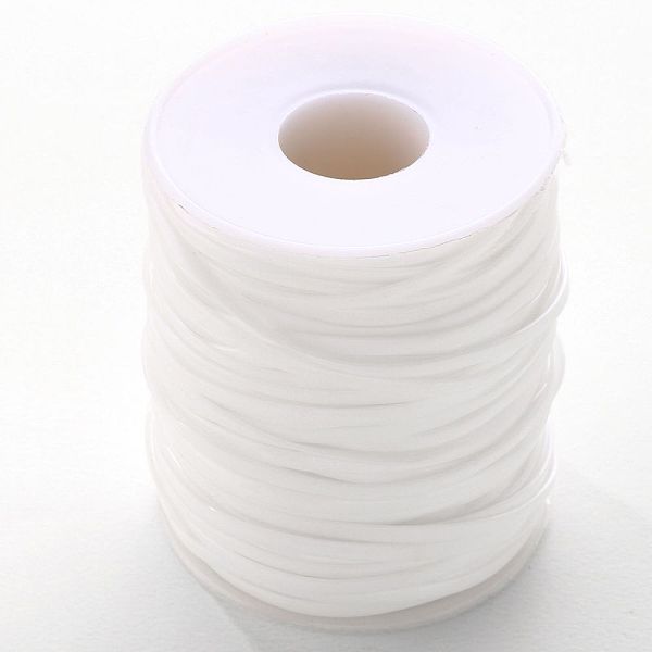 

PandaHall Flat PVC Cords, for Jewelry Making, White, 2.3mm, , about 50 yards/roll PVC White