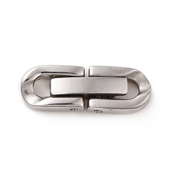 

PandaHall 304 Stainless Steel Fold Over Clasps, for Bracelet Necklace Making, Stainless Steel Color, 18x6.5x3.5mm, Hole: 2.5mm 304 Stainless...
