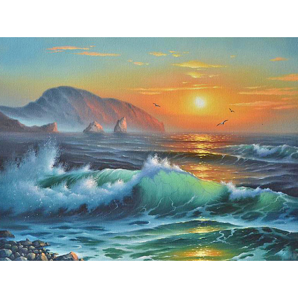 

PandaHall DIY Beach Theme Sunset Scenery Diamond Painting Kits, Including Canvas, Resin Rhinestones, Diamond Sticky Pen, Tray Plate and Glue...