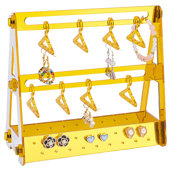 PandaHall PH 68 Holes Acrylic Earring Rack Holder, Unique Earring Hanger Rack with Mini Hangers Earring Display Stand Jewelry Organizer...