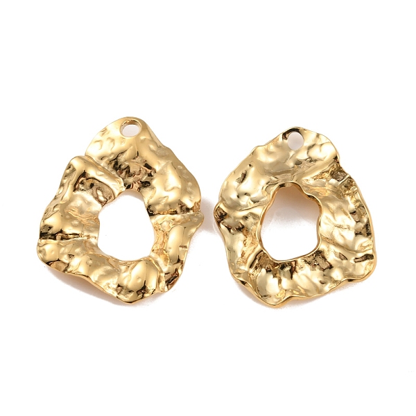 

PandaHall Ion Plating(IP) 304 Stainless Steel Pendants, Nuggets Charm, Real 18K Gold Plated, 29.5x23x4mm, Hole: 2.2mm 304 Stainless Steel...
