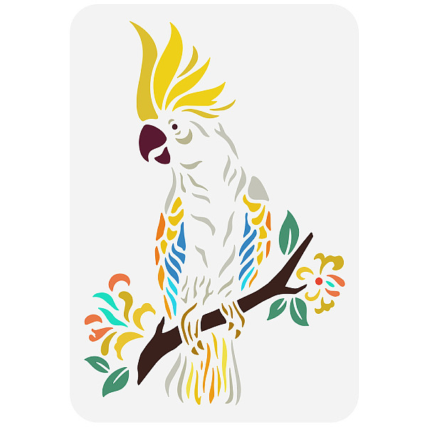 

PandaHall Plastic Drawing Painting Stencils Templates, for Painting on Scrapbook Fabric Tiles Floor Furniture Wood, Rectangle, Parrot...