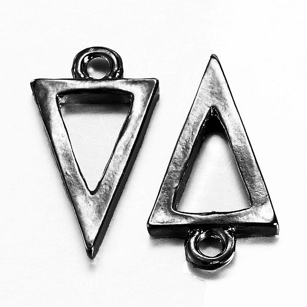 

PandaHall Alloy Pendants, Triangle, Gunmetal, 22x12x2mm, Hole: 2mm Alloy Triangle