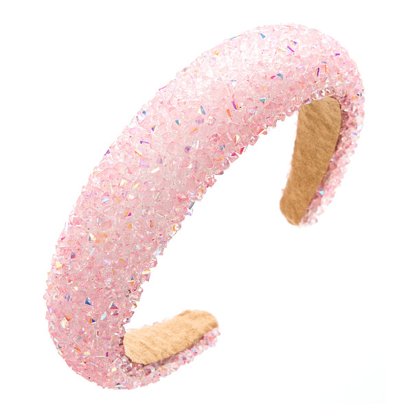 

PandaHall Resin Sponge Hair Bands, Wide Hair Accessories for Women Girls, Pink, 140x120mm Sponge Pink