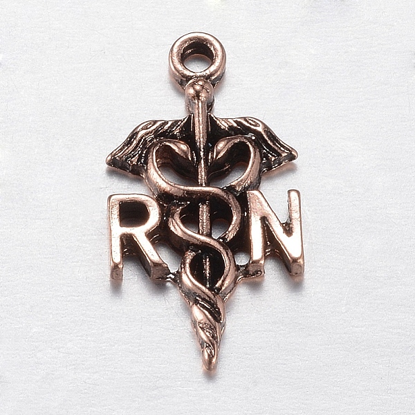 

PandaHall Tibetan Style Alloy Pendants, Caduceus Symbol, Red Copper, 20x10.5x2mm, Hole: 1.5mm Alloy Others