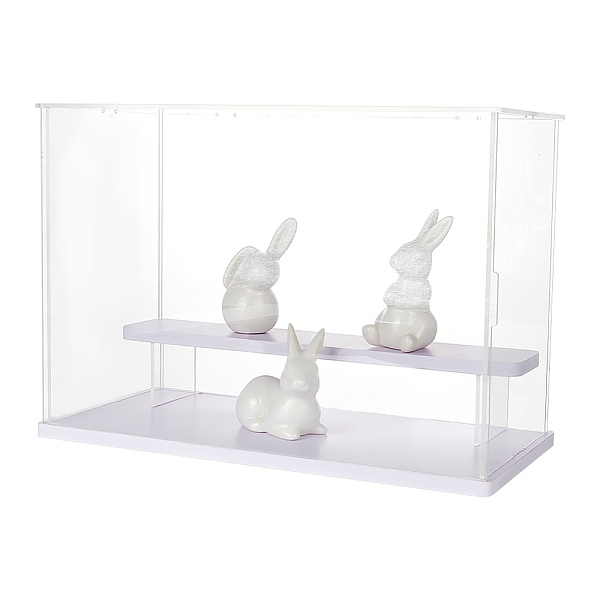 

PandaHall Transparent Plastic Minifigures Display Case, 2-Tier Holder Risers for Models, Building Blocks, Doll Display, Rectangle, Clear...